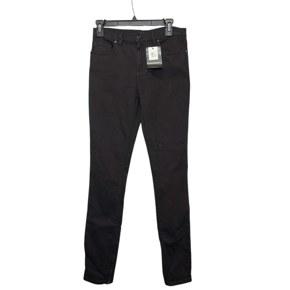 Tom Ford Black Skinny Leg Zipper Detail Jeans Women's Size 28 Made in Italy